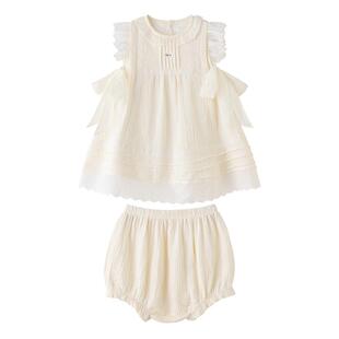 【夏季】TugTug女童夏套装薄款2026新款漂亮套装女宝春装女童礼服