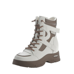 内增高马丁靴女款英伦风2026新款秋冬爆款真皮加绒棉靴小个子短靴