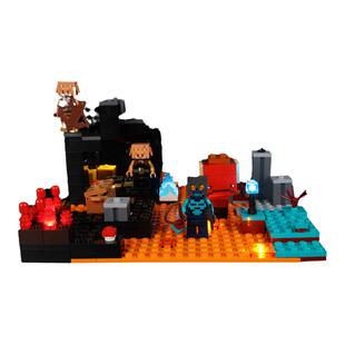 KGBOX用于LEGO乐高我的世界21185下界堡垒led灯具亚克力展示盒