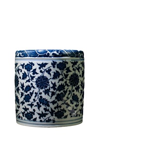 景德镇陶瓷仿古青花瓷笔筒大号毛笔桶复古中国风大容量收纳摆件