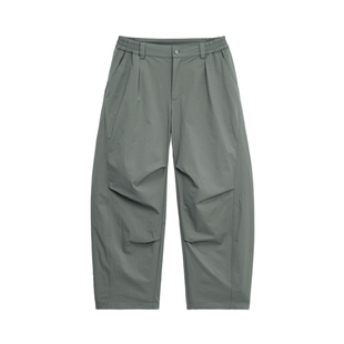 BD健美站灰色弯刀裤男款大码宽松直筒裤简约美式健身运动长裤男