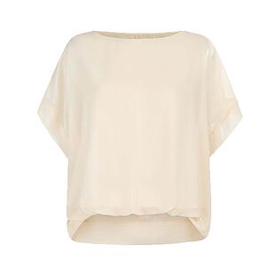 sdeer圣迪奥夏季女装肌理拼接垂坠短袖衬衫上衣S252Z3213