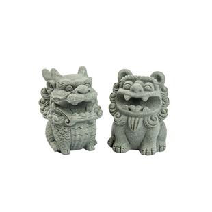 衔笔狮丨青砂造像衔笔狮麒麟毛笔笔架书法笔搁镇纸文房四宝摆件