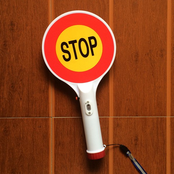 双路手举手持充电式LED指示牌，警示牌标志牌交通标志停车灯