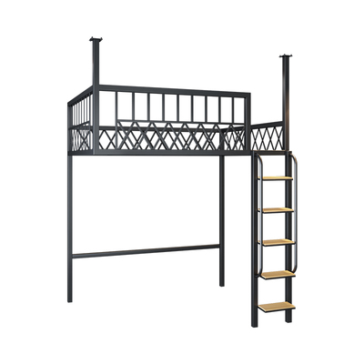 loft阁楼床铁艺复式小户型床多功能省空间公寓吊床错层二楼高架床