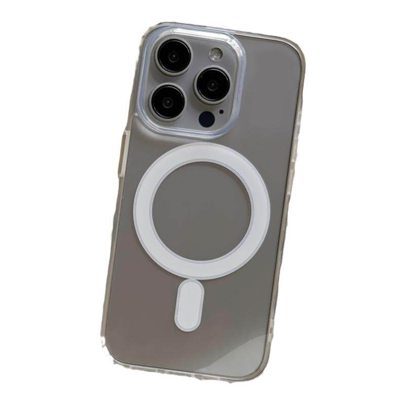 简约磁吸适用于苹果13/14/15/16proMax透明手机软壳iPhone11/12MINI透明