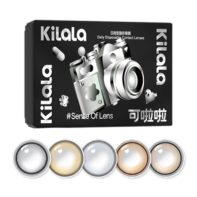 [定位高光]kilala可啦啦镜头感美瞳日抛10片彩色隐形眼镜旗舰店