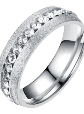 满天星镶钻钛钢戒指男女潮