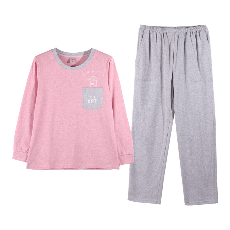 长袖长裤纯棉家居服达尔丽春季女