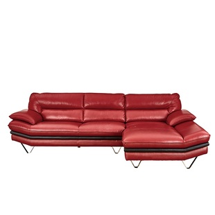 NITORI宜得利家居 家具 客厅简约小户型皮艺L型沙发可定制凯勒