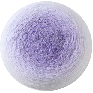 轻岚plus600克渐变长绒羽毛线七星毯手工编织玫瑰花毯花束毛线团