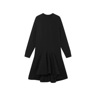 JNBY/江南布衣春秋连衣裙女长款宽松圆领气质通勤中长袖5N1G13910