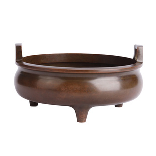 黄铜大号香炉线香炉檀香炉供佛焚香家用室内沉香苏工做旧款香薰炉