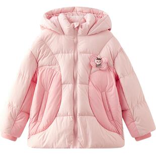 清仓【三防】MQD童装儿童羽绒服25女大童连帽保暖外套宽松上衣