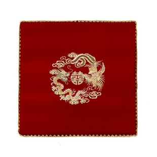 跪拜结婚敬茶改口跪垫一对坐垫婚庆红色婚礼新娘喜字福垫套装用品