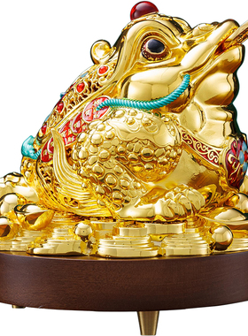 黄铜招财金蟾摆件公司开业礼物
