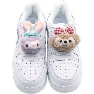 适配aj空军一号af1小白鞋板鞋星黛露史黛拉毛绒鞋扣鞋装饰品diy潮