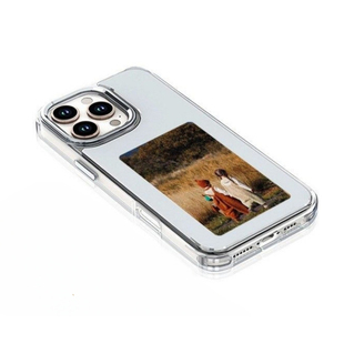 彩显屏DIY四色墨水屏手机壳适用iphone苹果13-15pro+max投屏壳