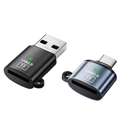 手机读卡器Typec内存卡TF扩展存储转适用苹果安卓通用便携otg车载小型迷你多功能相机高速转换器连接USB接口