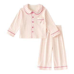 大小卷女童家居服套装秋季棉毛2026新款春秋纯棉宝宝母女亲子睡衣