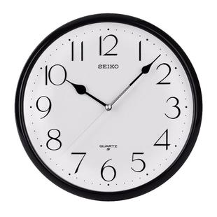 日本精工SEIKO11寸挂钟北欧现代简约客厅办公跳秒经典圆形QXA651