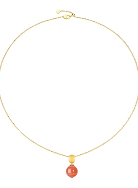 TWINSLULU新中式圆形红色项链