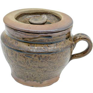 小窑柴烧土陶盐罐全手工油盐罐子草木灰釉陶罐老式调料盒