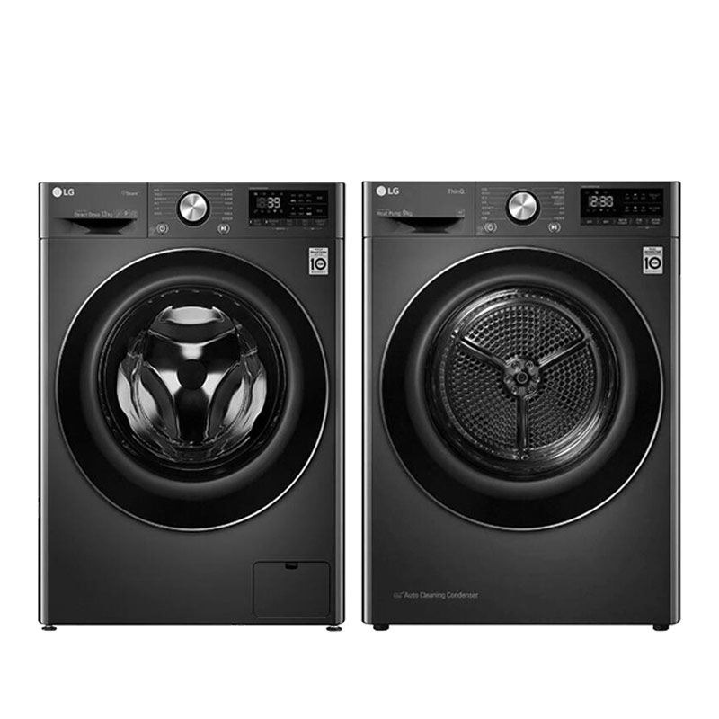LG FG13BV4+RC90V9JV2W 洗烘套装13公斤洗衣机9公斤热泵式烘干机
