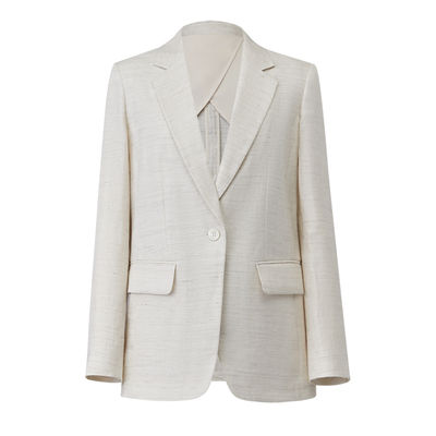 zezi天然亚麻桑蚕丝西装柔软透气