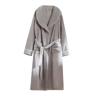 睡衣男士睡袍长款秋冬季珊瑚绒加厚加绒法兰绒浴袍男款加大码浴衣