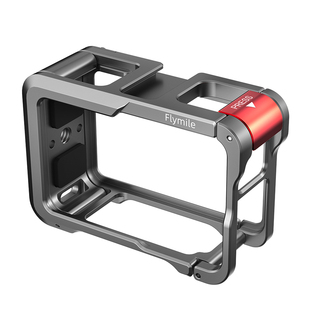 flymile适用于大疆Osmo Action5Pro金属兔笼Action6灵眸运动相机金属保护兔笼边框支架磁吸快拆底座摄影配件