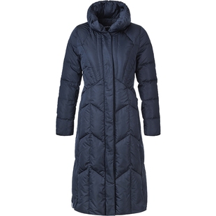 名师路鹅绒羽绒服女新款时尚立领收腰中长款加厚外套女秋冬