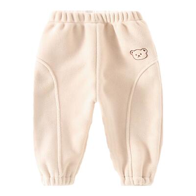 宝宝加绒裤子秋冬奥粒绒