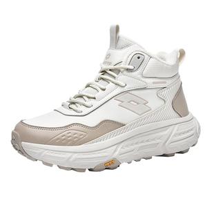 乐途加绒棉鞋女运动鞋冬季新款保暖防水防风防滑皮面户外高帮鞋