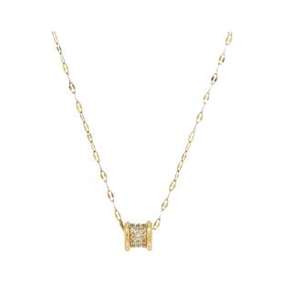 不掉色钛钢项链女百搭高级感爱情锁骨链气质网红颈链小蛮腰H吊坠