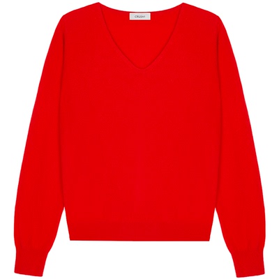 CRUSH羊绒休闲V领毛衣