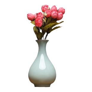 宋式美学汝瓷汝窑文创小摆件中式国风插花瓶器民宿陶瓷装饰工艺品