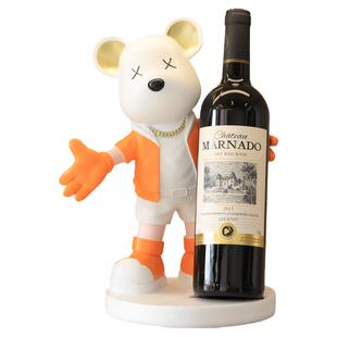 暴力熊红酒架酒柜装饰品摆件轻奢高档杯架子客厅家居2025新款套装