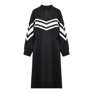 秋水伊人休闲连衣裙女百搭裙子2025秋冬新款女装通勤风显瘦卫衣裙