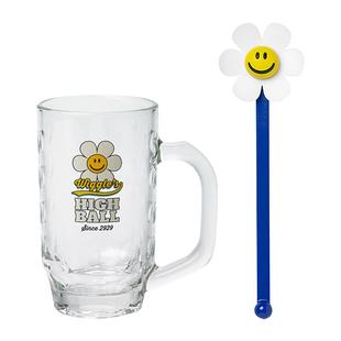 Glasslock&wigglewiggle联名啤酒杯高颜值玻璃杯子可爱家用果汁杯