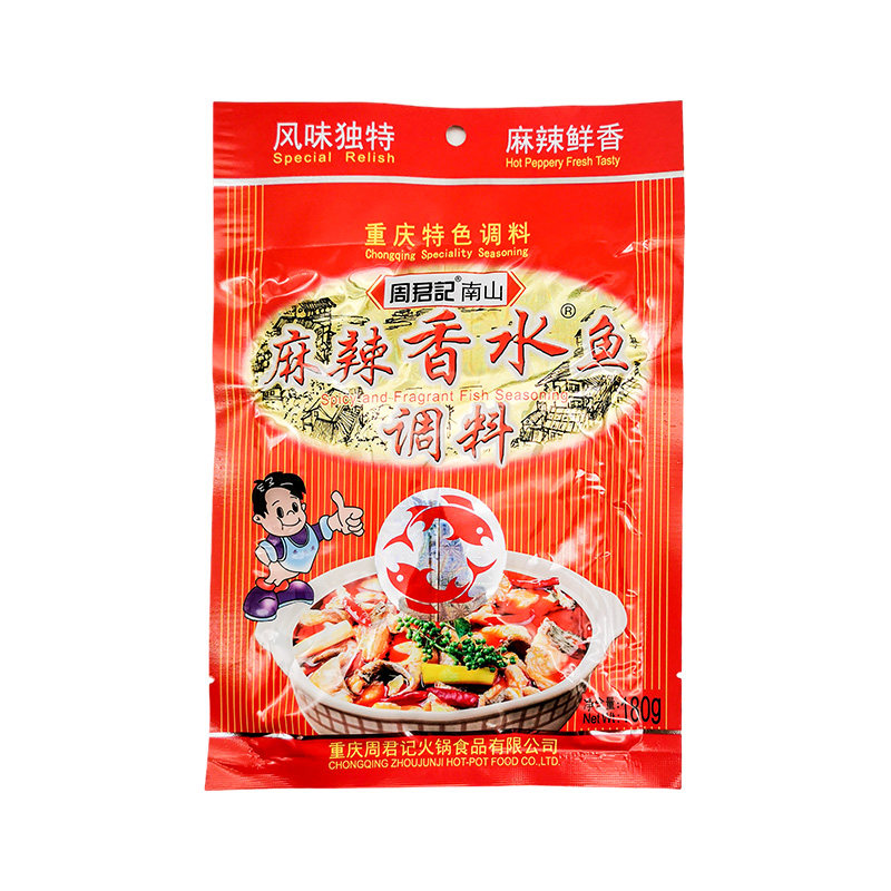 周君记多用途麻辣香水鱼调料180g