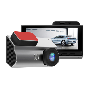 e道航行车记录仪4K高清前后双摄手机互联语音声控停车监控一体机