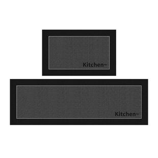 厨房地垫防滑防油专用地毯免洗可擦新款脚垫防水定制黑色吸水垫子