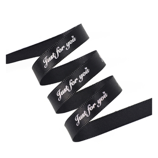 泽林鲜花包装材料 2.5CM涤纶丝带绸带印花英文款彩带礼品包装带