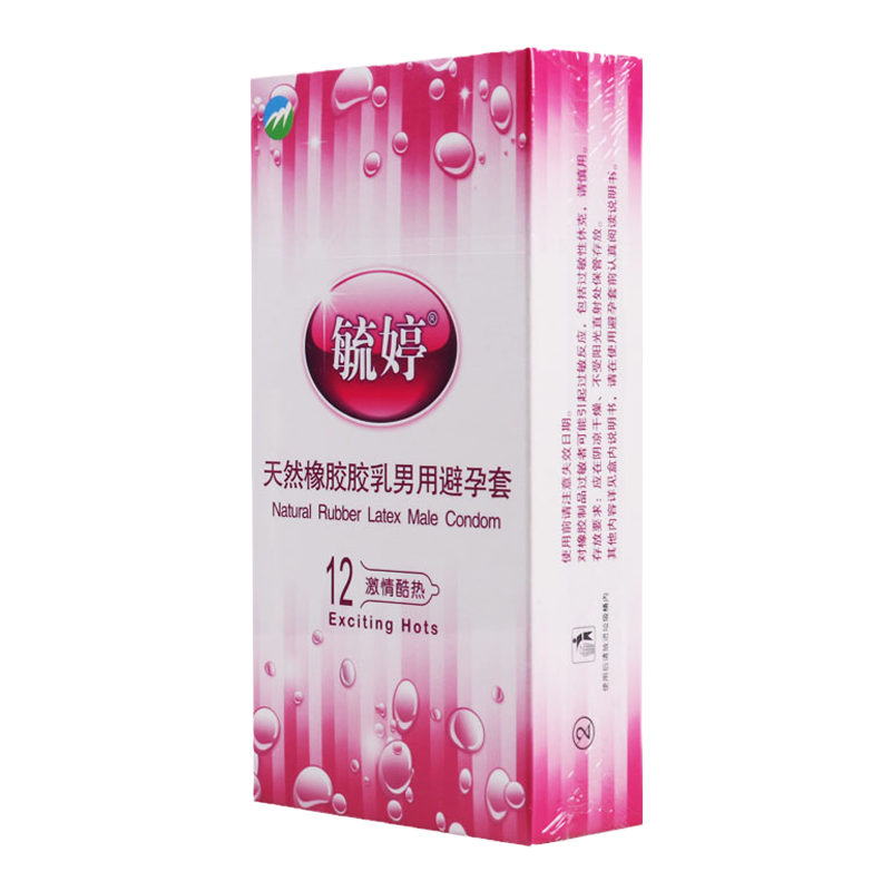 毓婷 天然橡胶胶乳男用避孕套(激情酷热)12只/盒