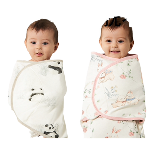 科巢婴儿防惊跳睡袋包巾包单春秋季纯棉新生儿襁褓巾宝宝睡觉神器
