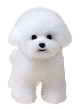 仿真狗狗玩偶比熊犬公仔毛绒玩具