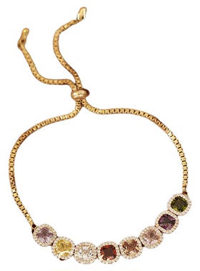 古婷多巴胺彩色锆石手链高级感