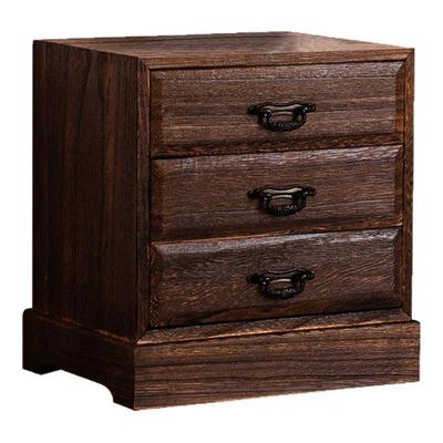 实木暗格储物盒多层收纳柜