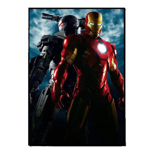 钢铁侠漫威海报墙贴画电影宿舍卧室儿童房墙面自粘壁纸相框装饰画